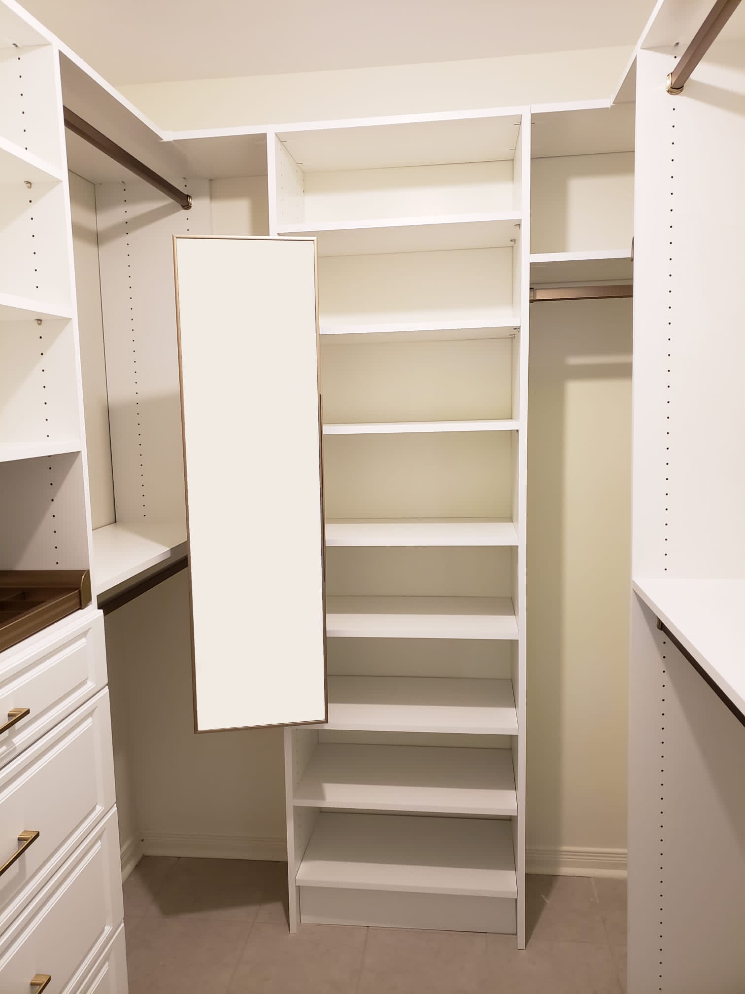 building a walk in closet by Blackwood kitchens